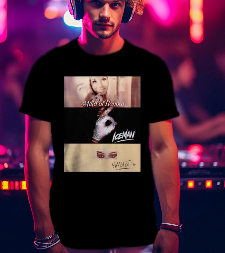 Maid Of Honour Iceman Habibti Mashup With Glove And Portraits T-Shirt