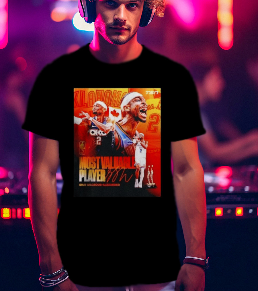 Shai Gilgeous Alexander Oklahoma Most Valuable Player 2x MVP TSN Basketball Canada T-Shirt