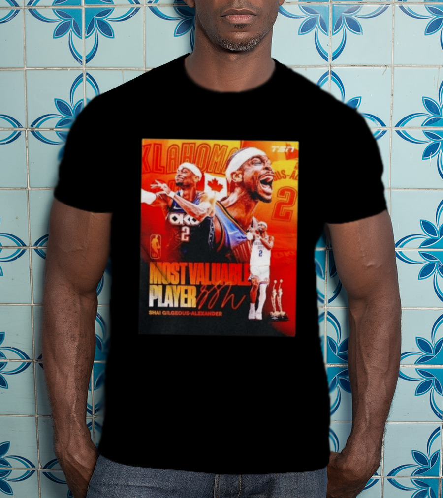 Shai Gilgeous Alexander Oklahoma Most Valuable Player 2x MVP TSN Basketball Canada T-Shirt