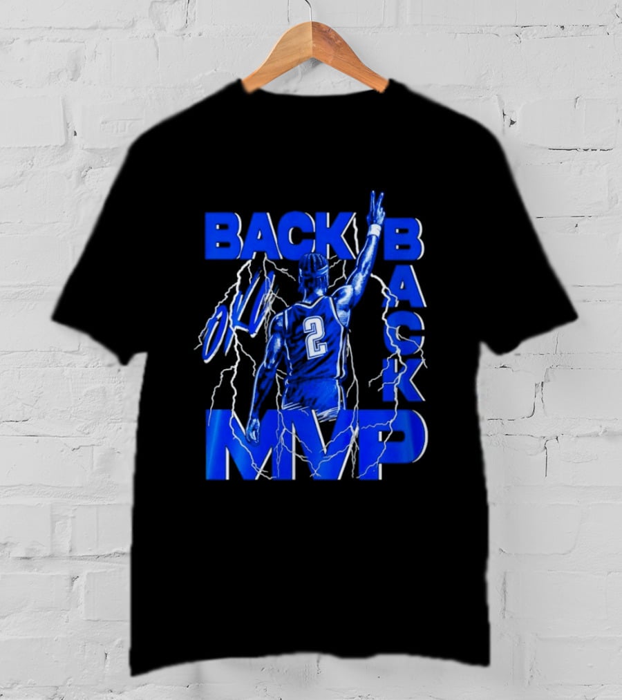 Shai Gilgeous Alexander Back 2 Back MVP Oklahoma City Thunder Storm T-Shirt