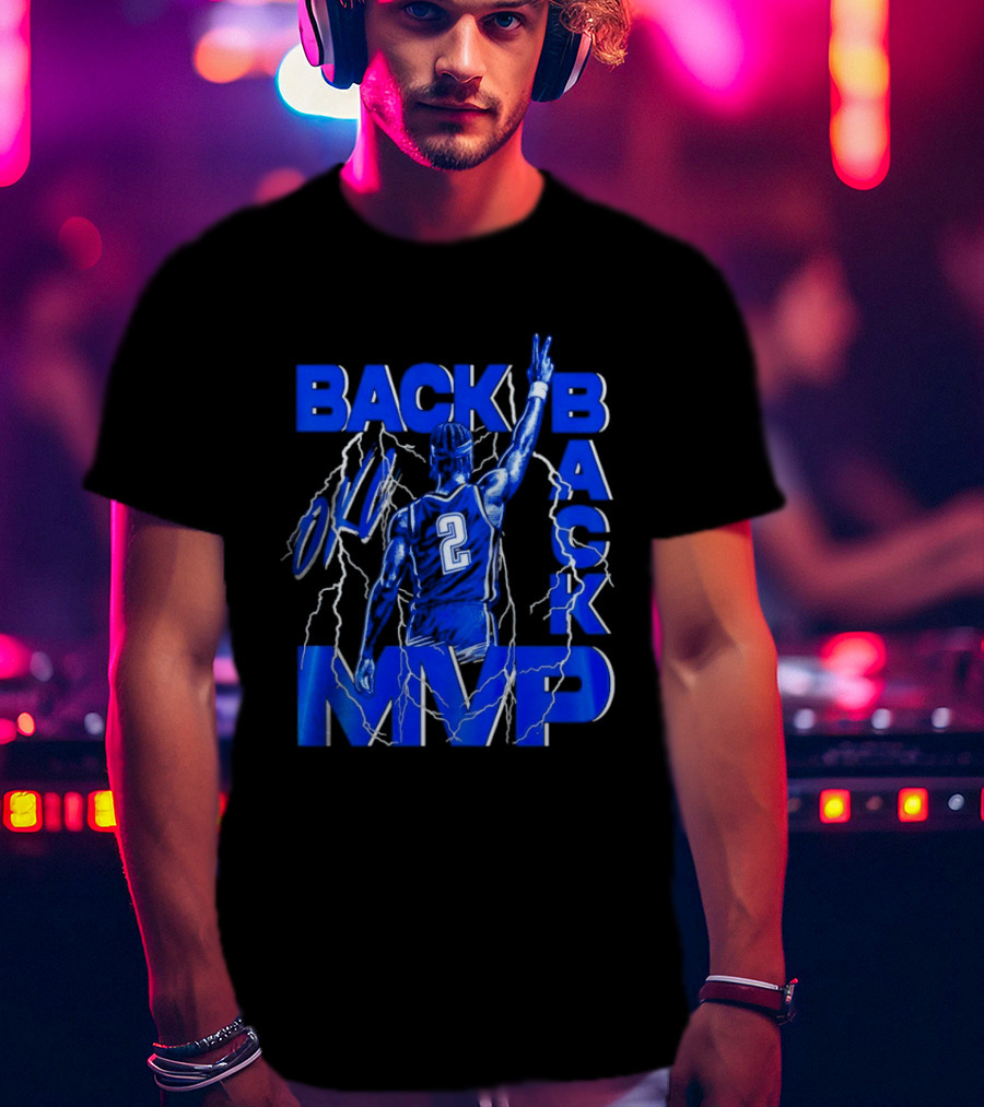 Shai Gilgeous Alexander Back 2 Back MVP Oklahoma City Thunder Storm T-Shirt