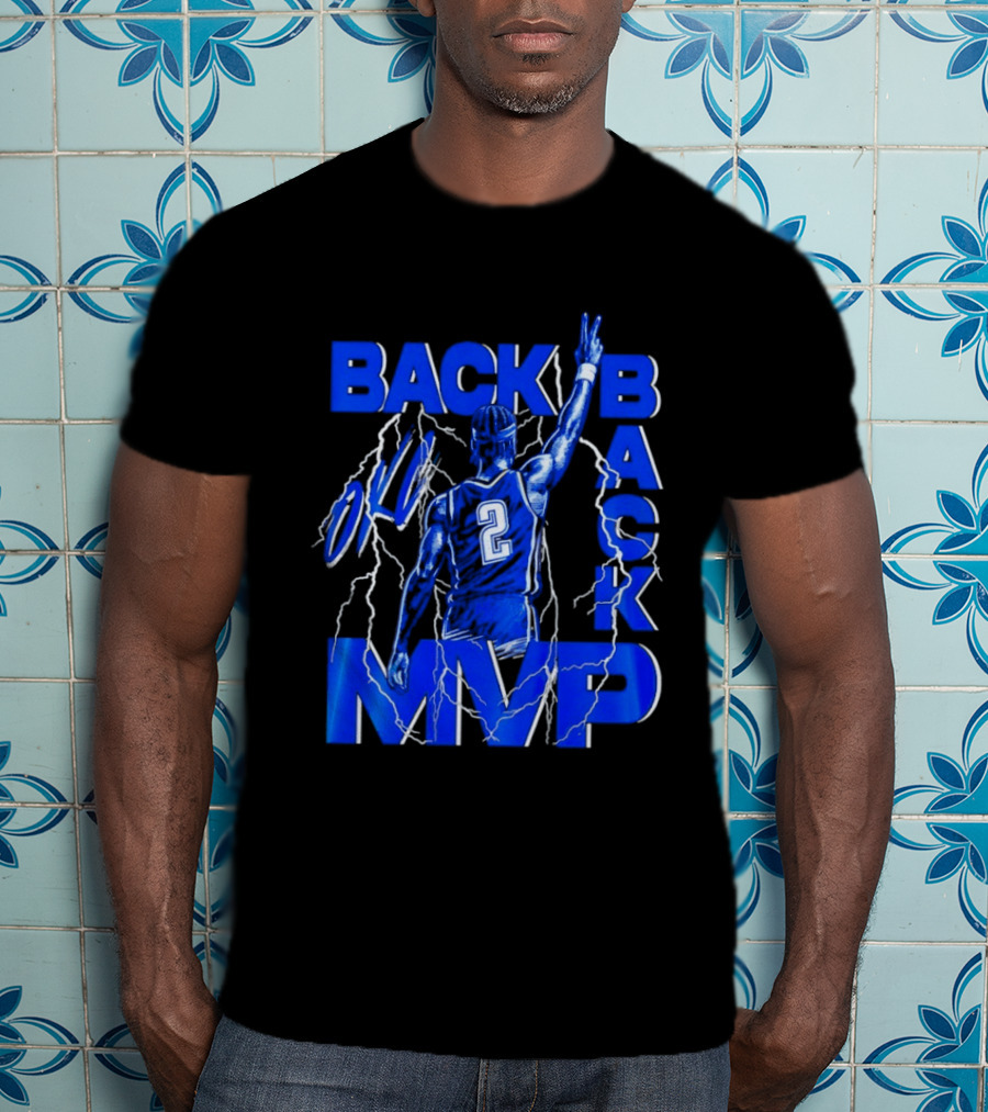 Shai Gilgeous Alexander Back 2 Back MVP Oklahoma City Thunder Storm T-Shirt