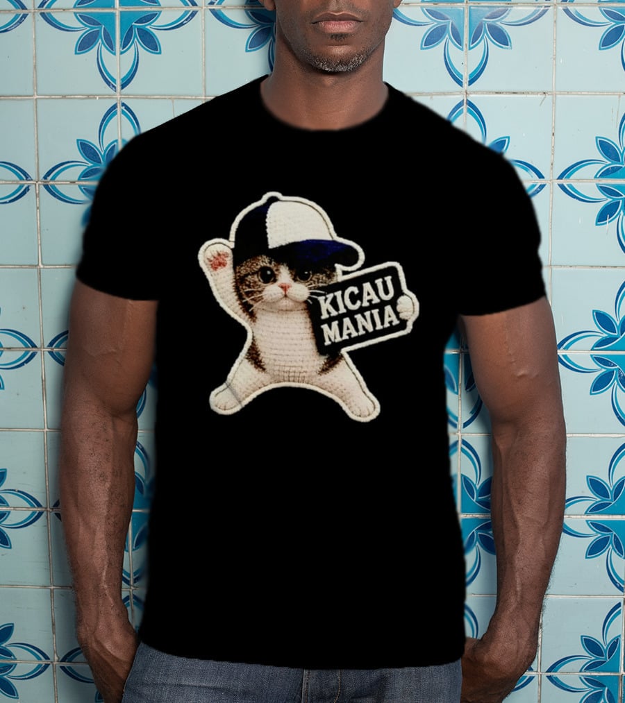 Kicau Mania Crochet Cat With Baseball Cap T-Shirt