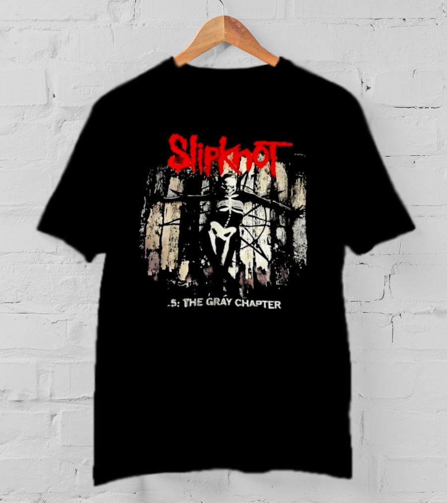 Slipknot Skull Skeleton 5 The Gray Chapter T-Shirt