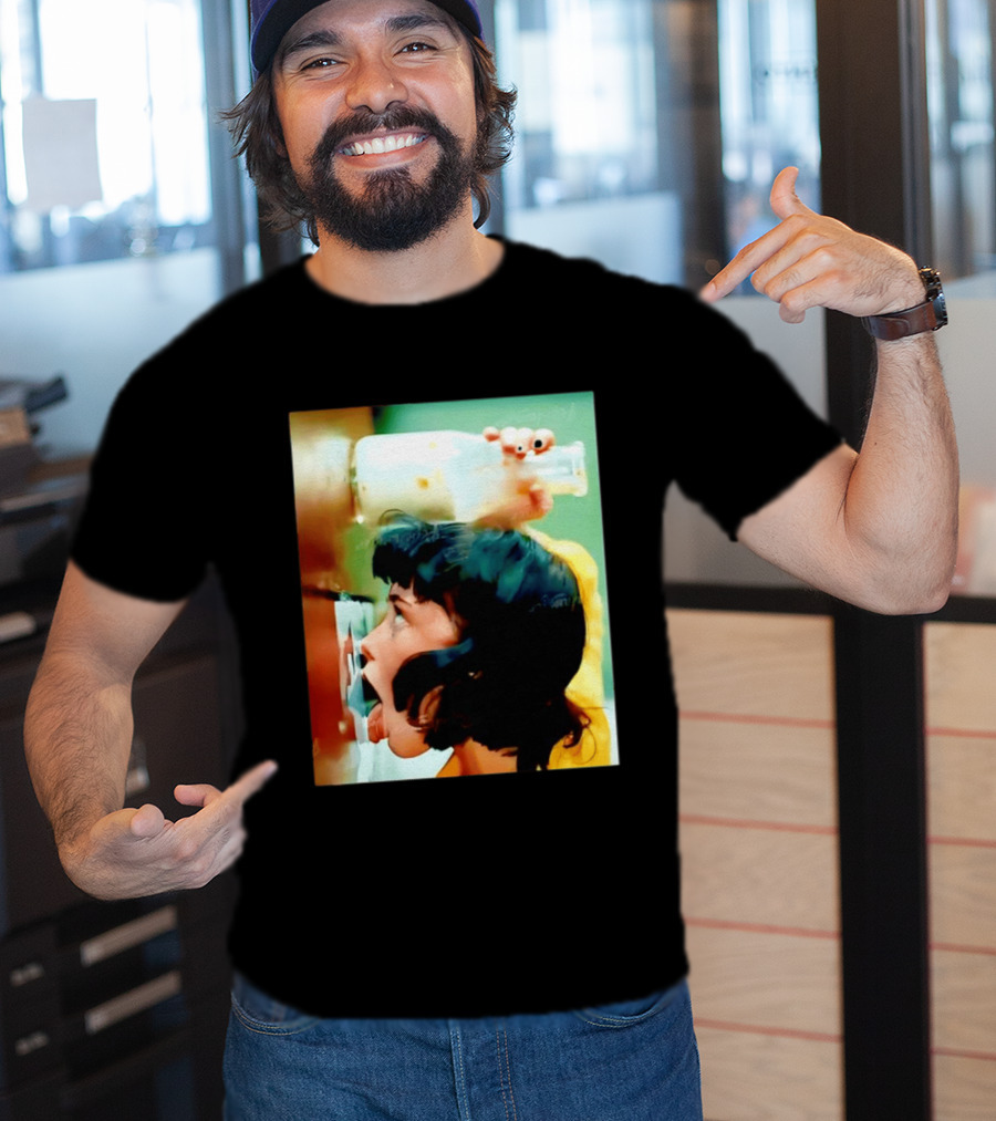 The Girl With Banging Head Licking Milk Scene T-Shirt