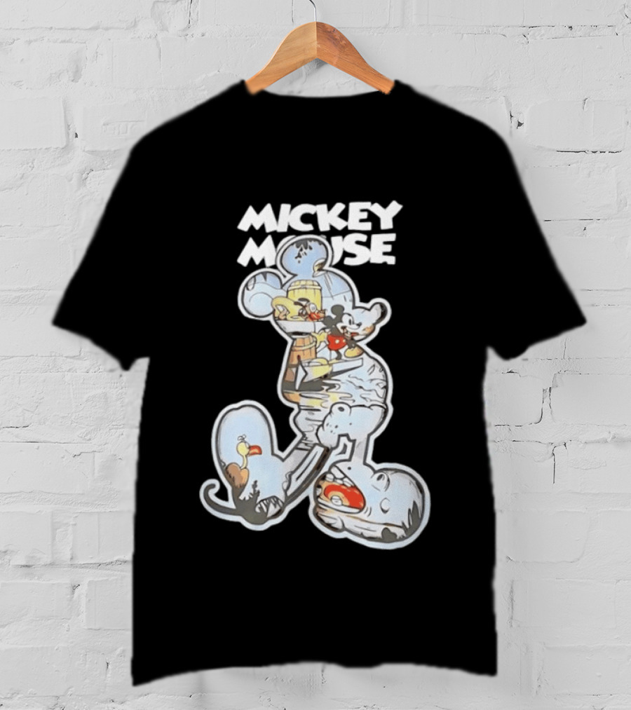Mickey Mouse Steamboat Willie Vintage Cartoon Disney T-Shirt