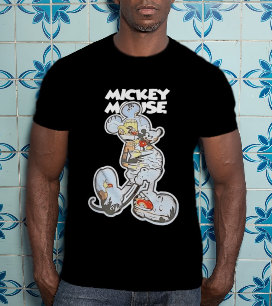 Mickey Mouse Steamboat Willie Vintage Cartoon Disney T-Shirt