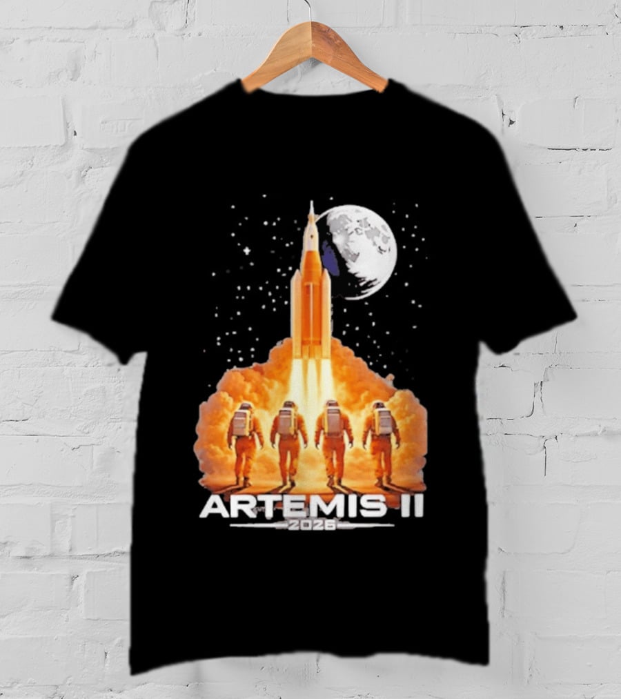 Artemis II Moon Mission 2026 NASA Astronaut Launch T-Shirt