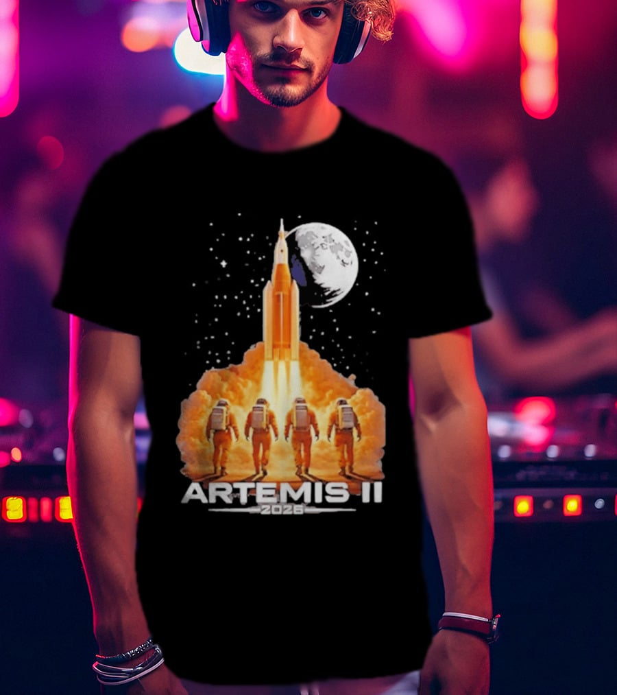 Artemis II Moon Mission 2026 NASA Astronaut Launch T-Shirt
