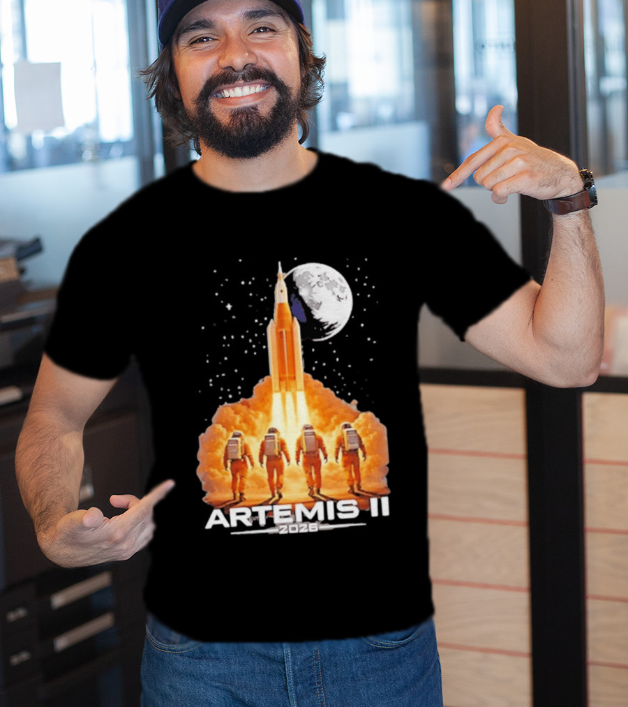 Artemis II Moon Mission 2026 NASA Astronaut Launch T-Shirt