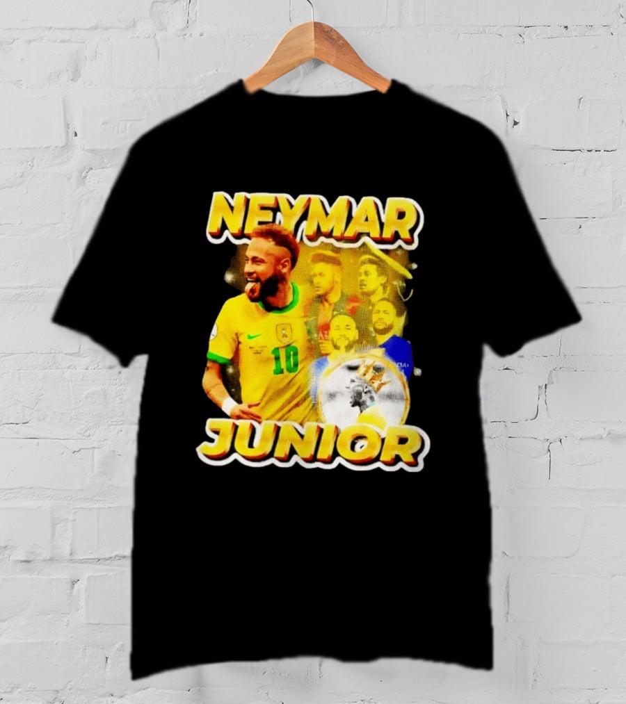 Neymar Junior Brasil National Football Team 10 Celebration Soccer Star T-Shirt