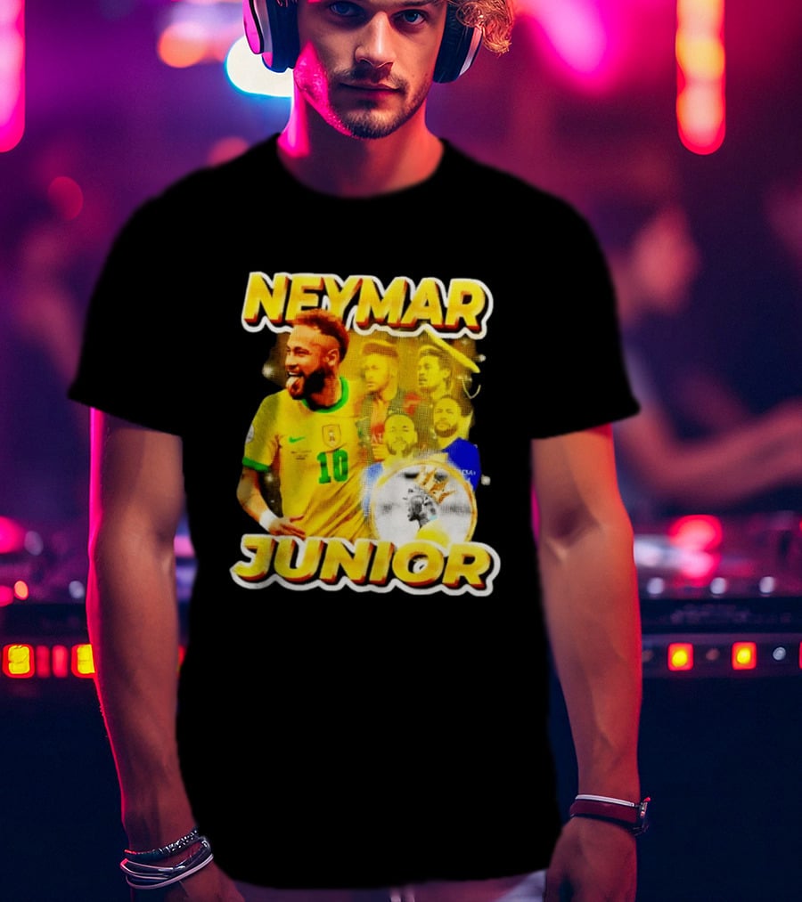 Neymar Junior Brasil National Football Team 10 Celebration Soccer Star T-Shirt