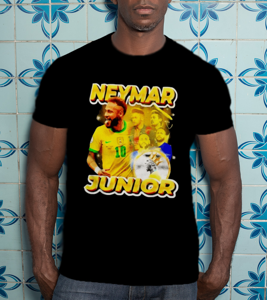 Neymar Junior Brasil National Football Team 10 Celebration Soccer Star T-Shirt