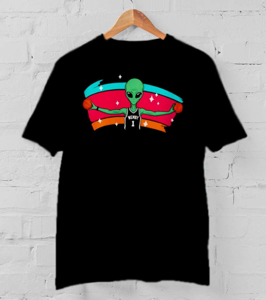 Victor Wembanyama Alien San Antonio Spurs Basketball NBA 2026 T-Shirt