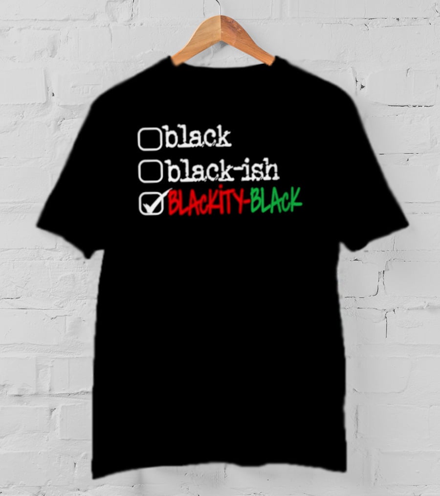 Black Black Ish Blackity Black Checked T-Shirt