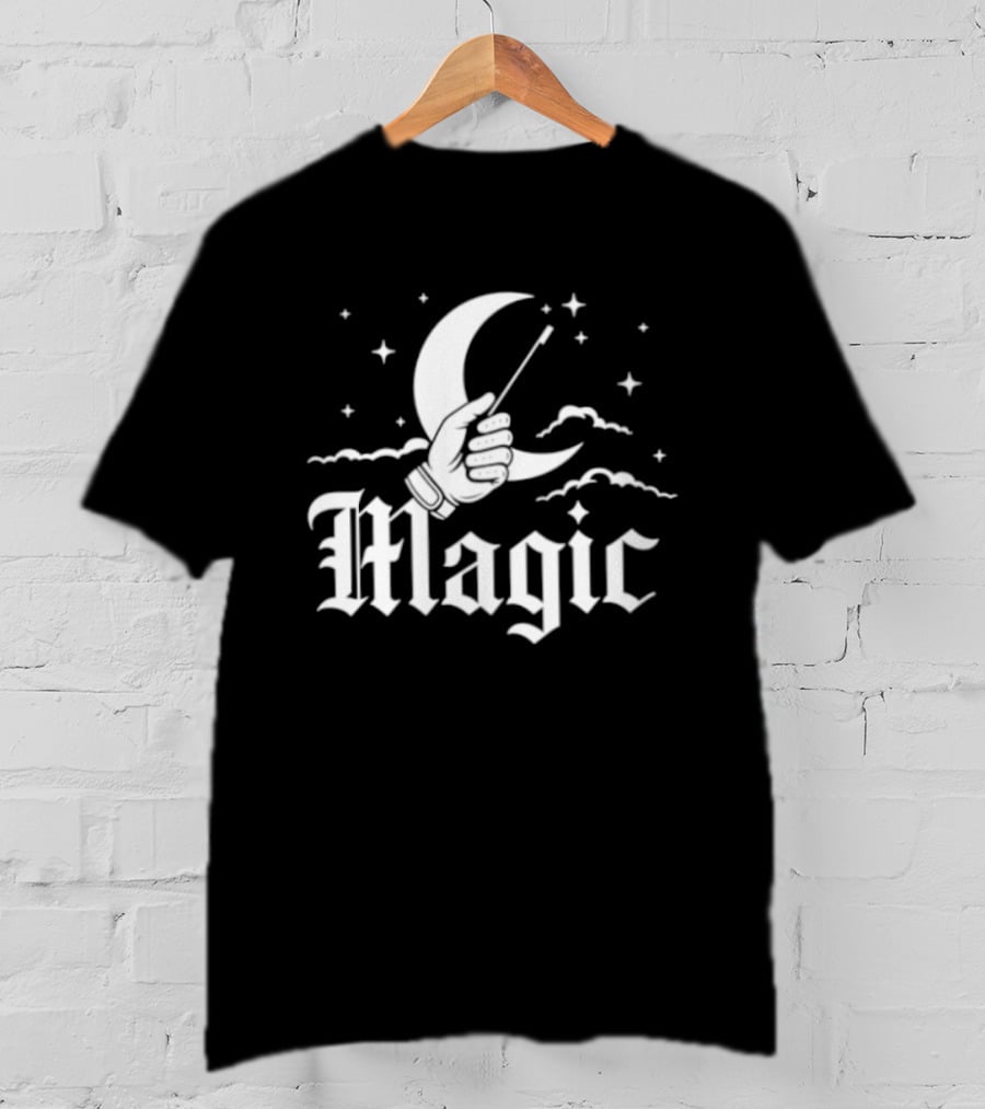 Magic Chicago White Sox Baseball Moon Hand Stars T-Shirt
