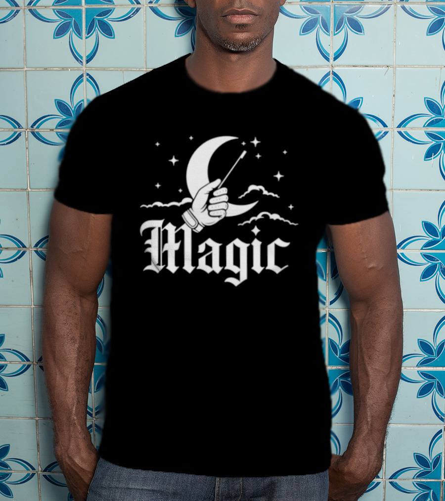 Magic Chicago White Sox Baseball Moon Hand Stars T-Shirt