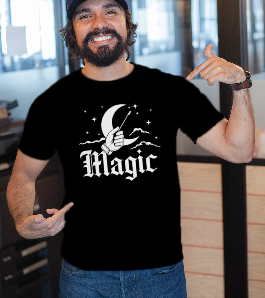 Magic Chicago White Sox Baseball Moon Hand Stars T-Shirt