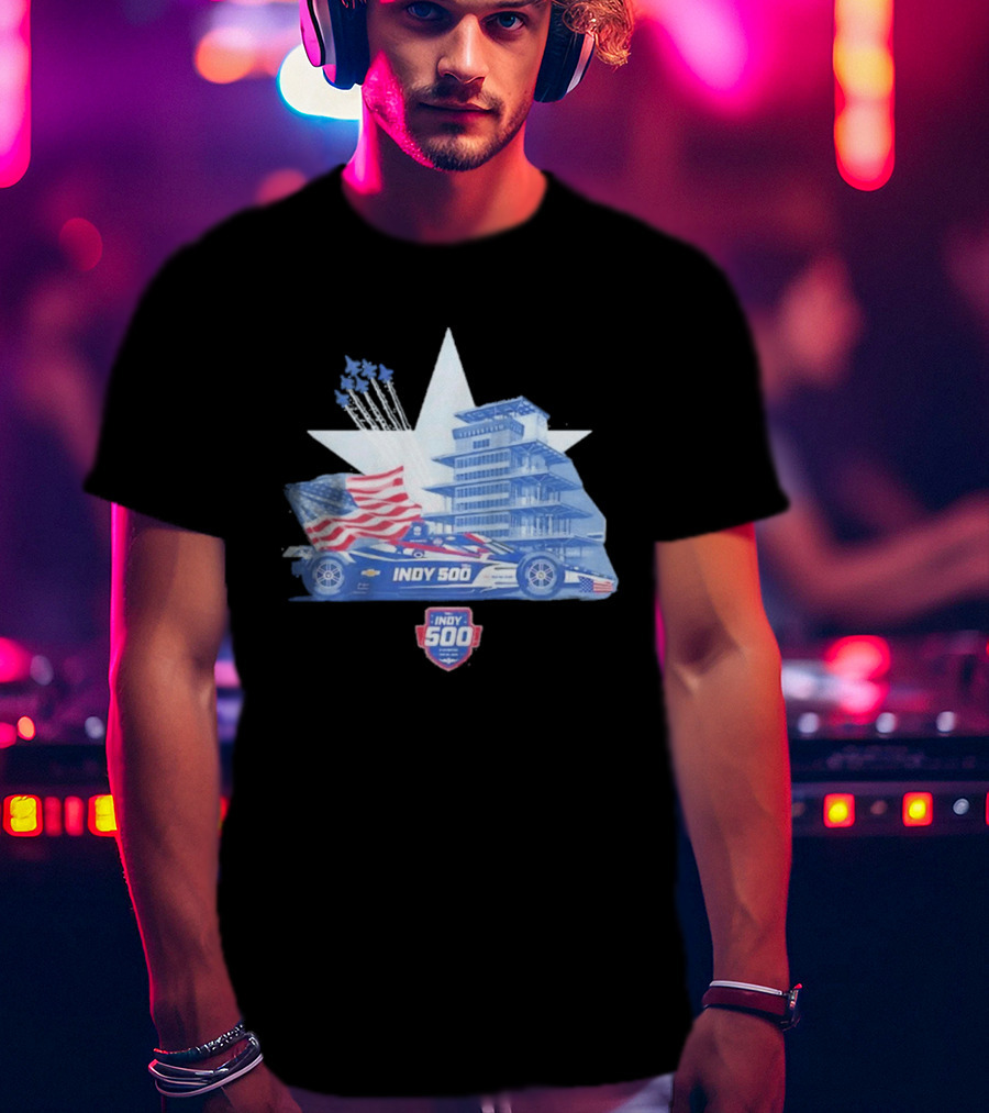 Need For Speed Indy 500 American Flag 2026 Racing Event T-Shirt