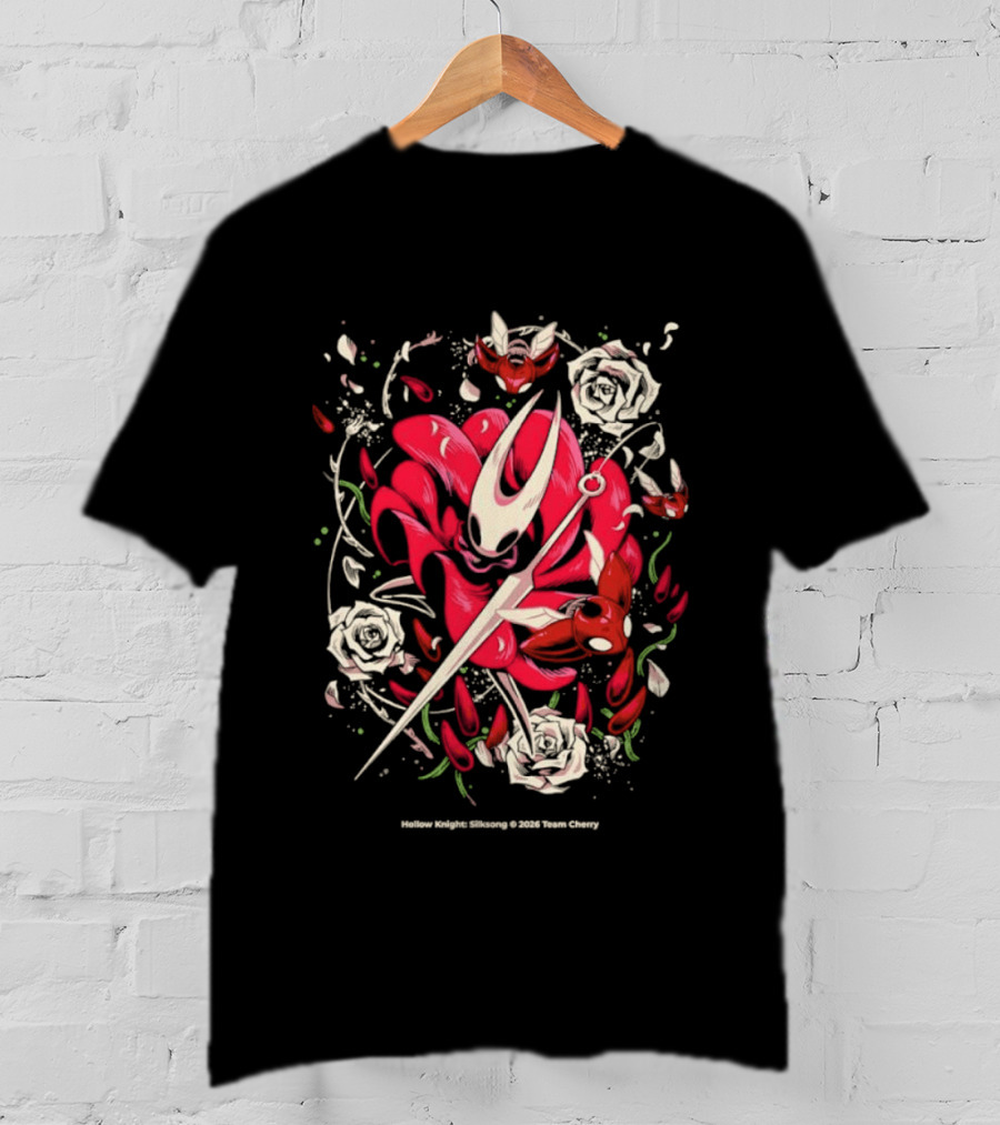 Hollow Knight Silksong Hornet Little Spider Floral T-Shirt