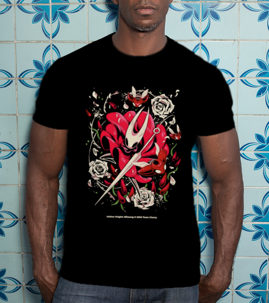 Hollow Knight Silksong Hornet Little Spider Floral T-Shirt