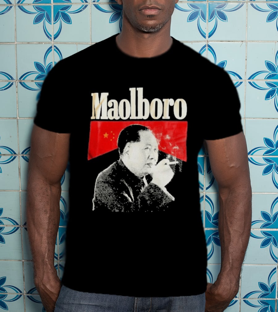 Maolboro Mao Zedong Chinese Flag Mashup T-Shirt
