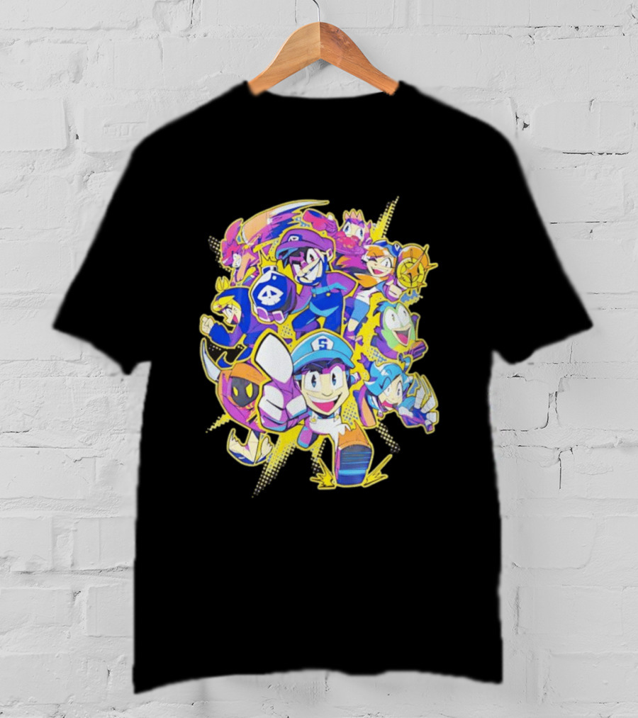 SMG4 All Star Game Characters Colorful Animation T-Shirt