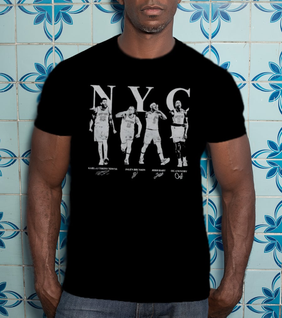 NYC Karl Anthony Towns Jalen Brunson Josh Hart OG Anunoby T-Shirt