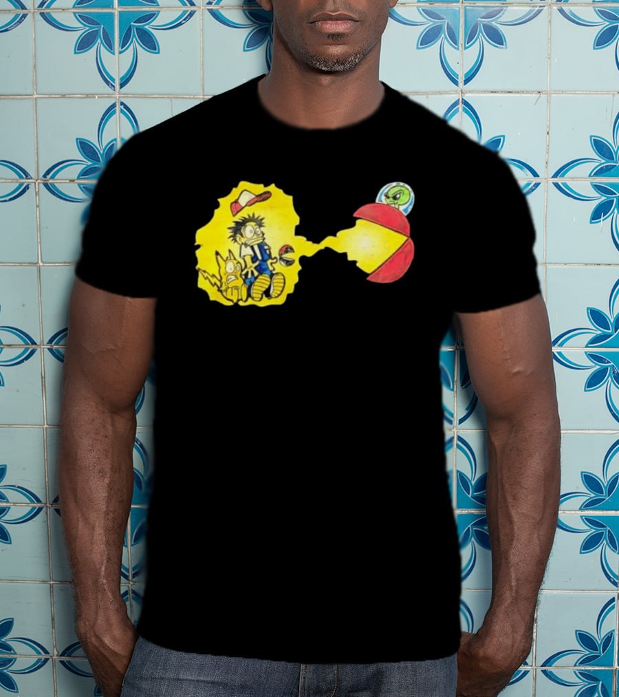 Pokémon Alien Nation Meets Pac Man Mashup T-Shirt