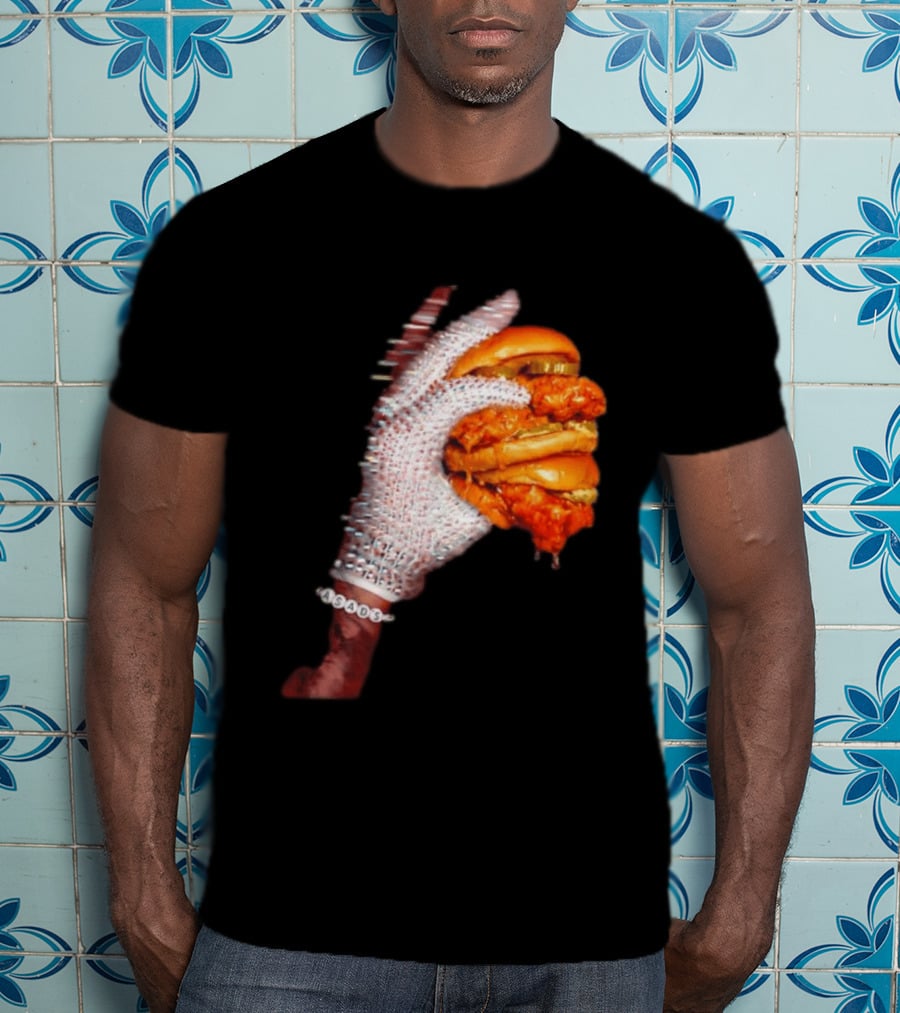 Shiny Gloves With Iceman Dreke Chicken Burger Meme T-Shirt
