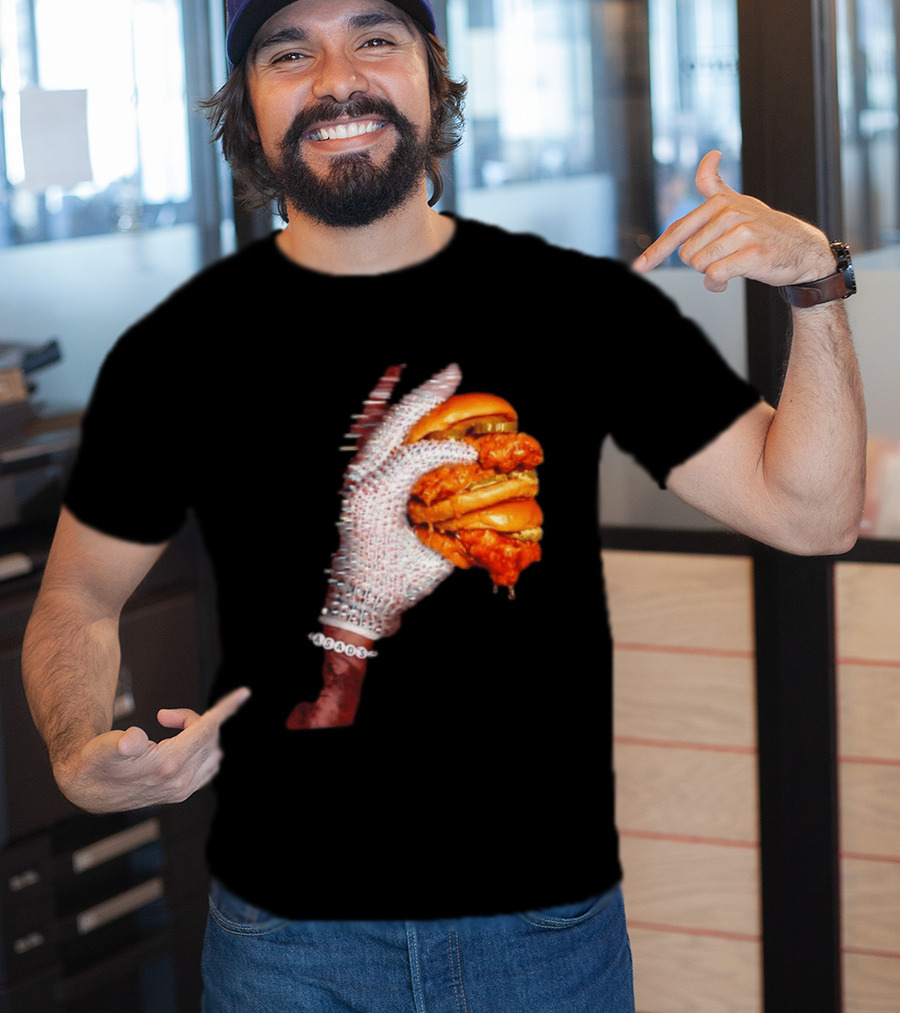 Shiny Gloves With Iceman Dreke Chicken Burger Meme T-Shirt