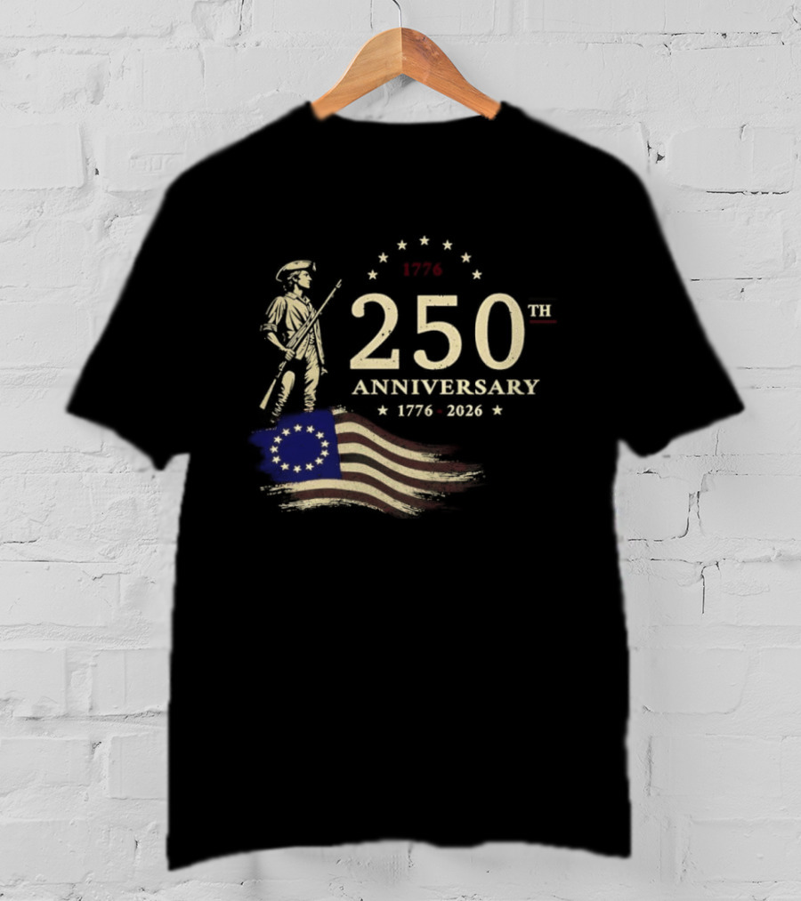 1776 250th Anniversary Soldier American Flag 1776 2026 T-Shirt