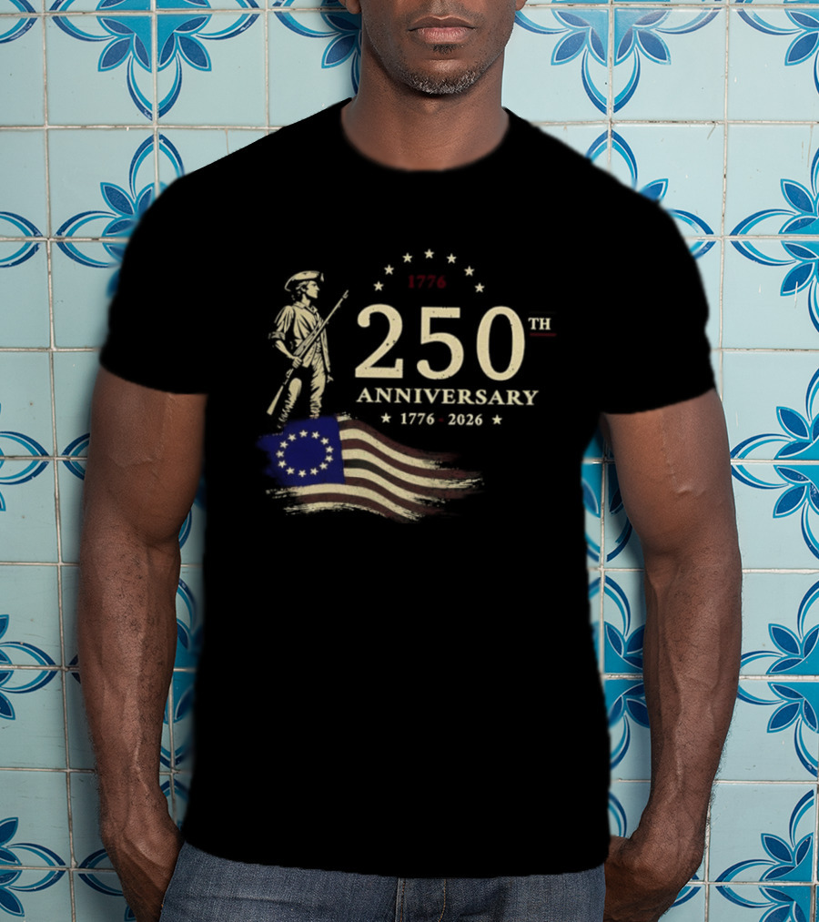 1776 250th Anniversary Soldier American Flag 1776 2026 T-Shirt