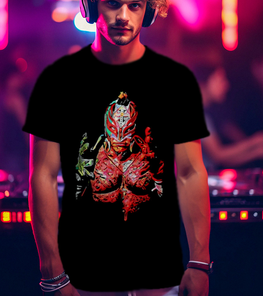 Rey Mysterio Vibrant Luchador Mask T-Shirt