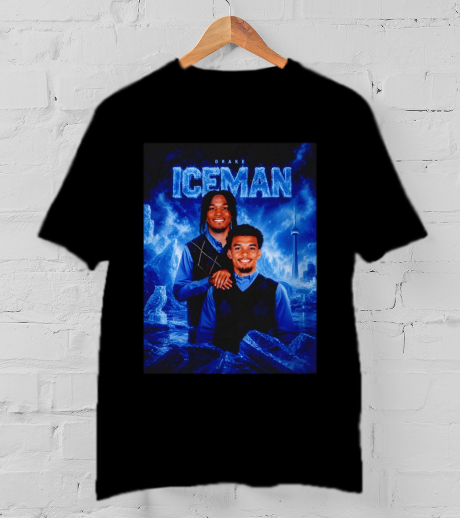 Drake Iceman Brothers Victor Wembanyama Stephon Castle Basketball Toronto Skyline T-Shirt