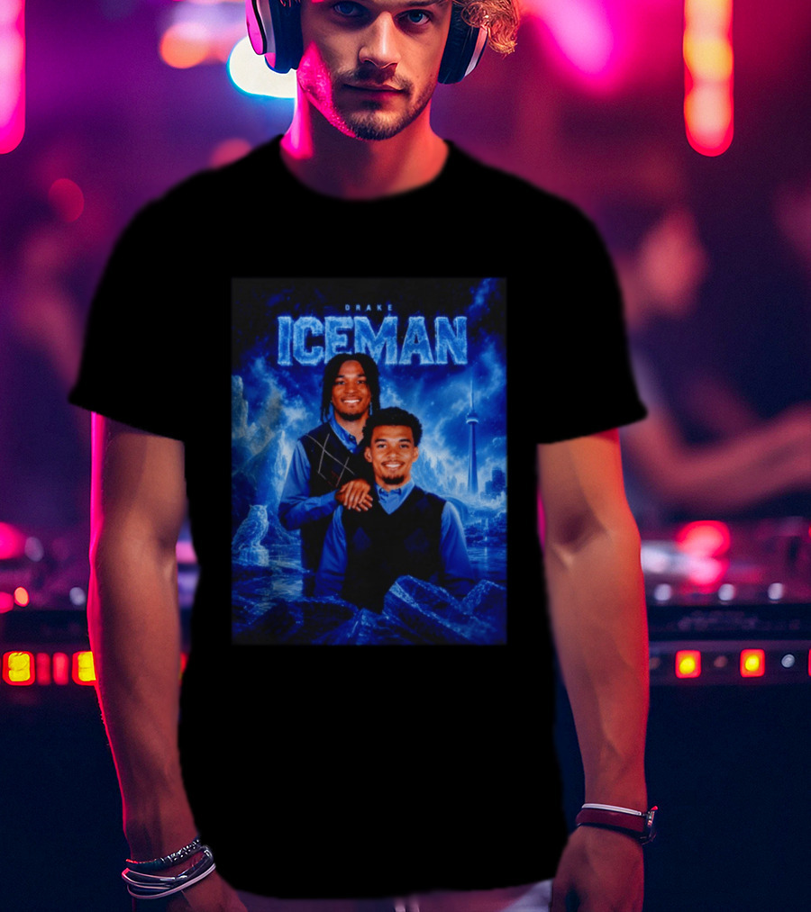 Drake Iceman Brothers Victor Wembanyama Stephon Castle Basketball Toronto Skyline T-Shirt