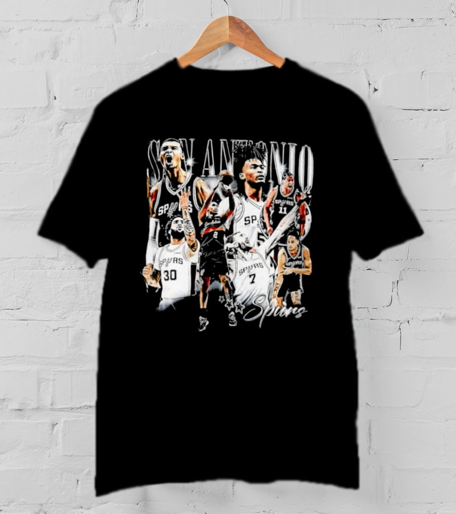 San Antonio Spurs 90s Bootleg Basketball Legends T-Shirt