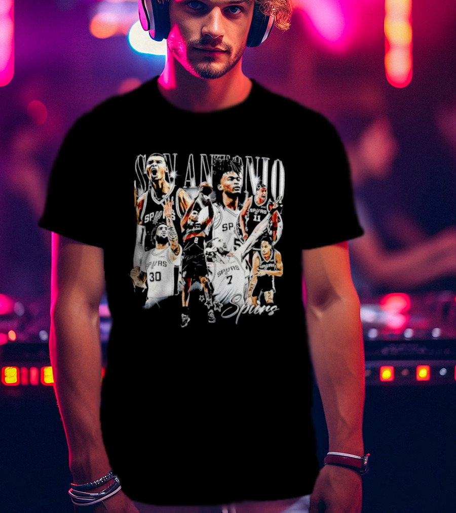 San Antonio Spurs 90s Bootleg Basketball Legends T-Shirt