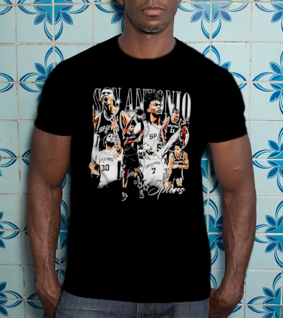 San Antonio Spurs 90s Bootleg Basketball Legends T-Shirt