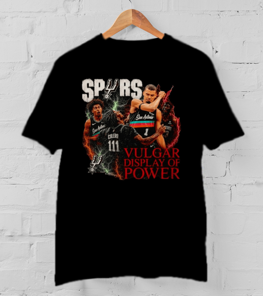 San Antonio Spurs Vulgar Display Of Power Basketball Team Action T-Shirt