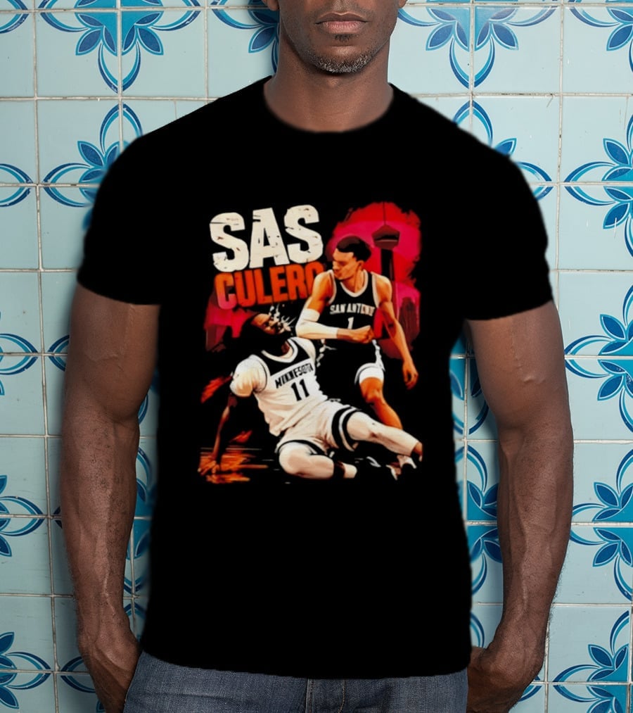 Sas Culero Victor Wembanyama Elbow Naz Reid Basketball 90s Style Retro Vintage 90s NBA T-Shirt