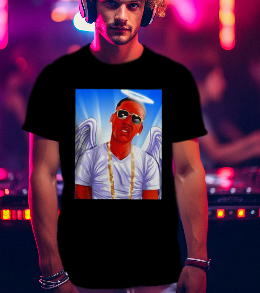 Young Dolph Angel Wings Halo Hip Hop Rap T-Shirt