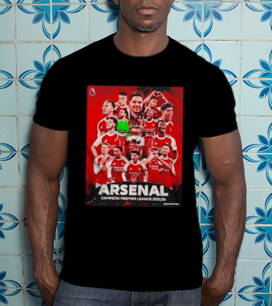 Arsenal Campeón Premier League 2025 2026 Team Players Celebration T-Shirt