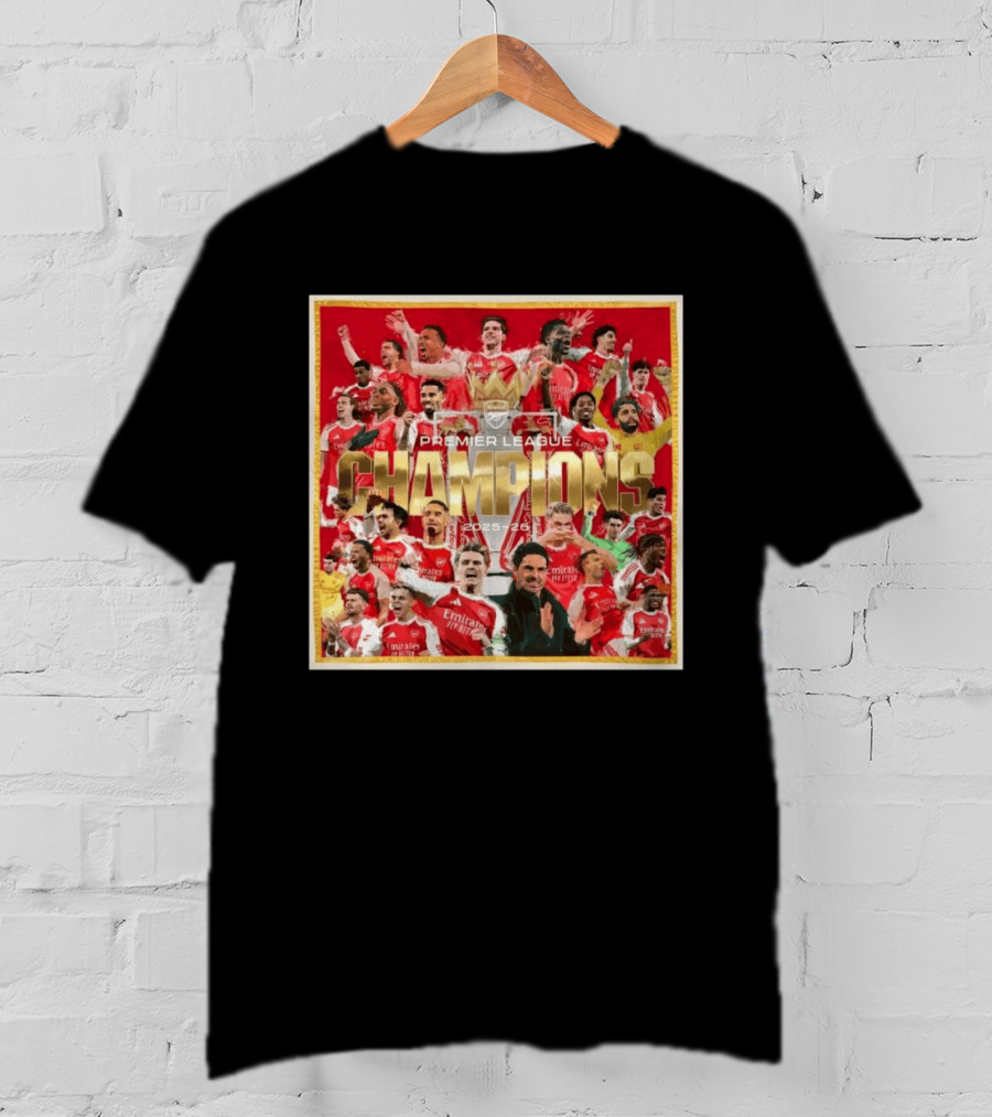 Arsenal Premier League Champions 2025 2026 Victory Celebration T-Shirt