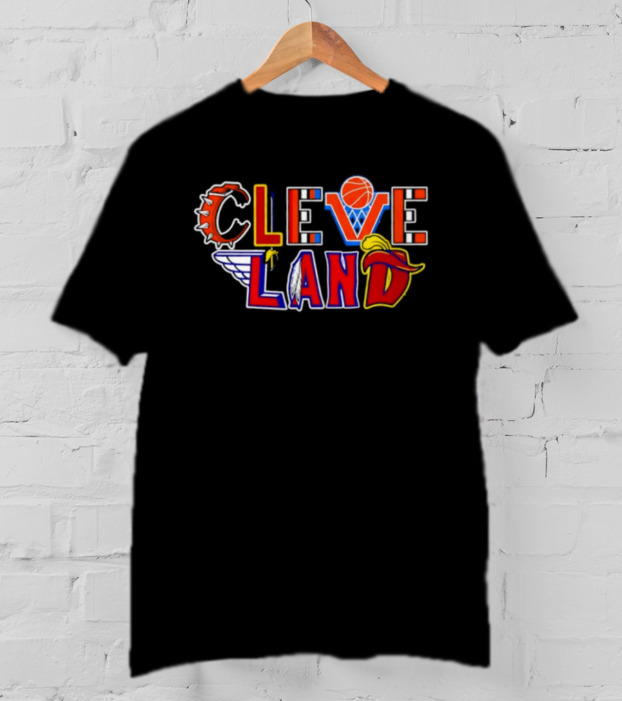 Cleveland Land Basketball Baseball Wings Cavalier Hat T-Shirt