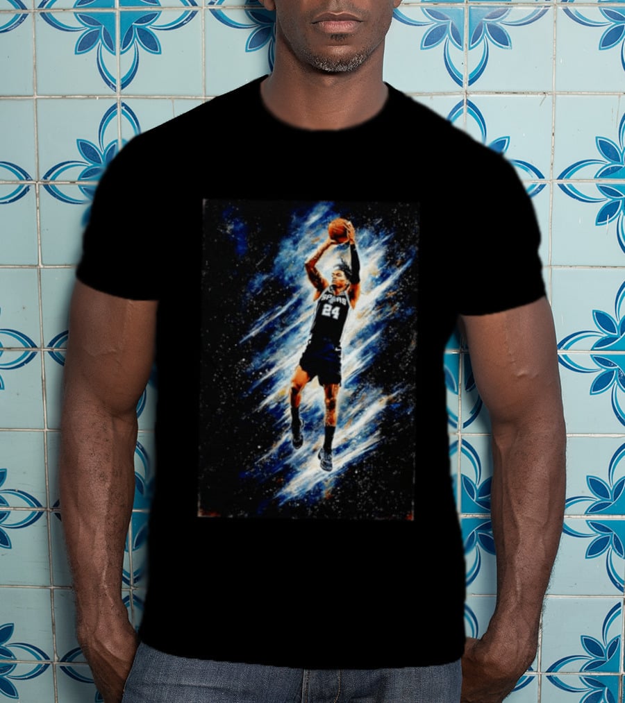 Devin Vassell San Antonio Spurs NBA Jersey Number 24 Basketball Action T-Shirt
