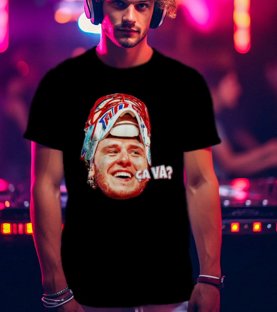 Dobeš Ça Va Big Face New Jersey Devils Hockey Fans Iconic Expression T-Shirt