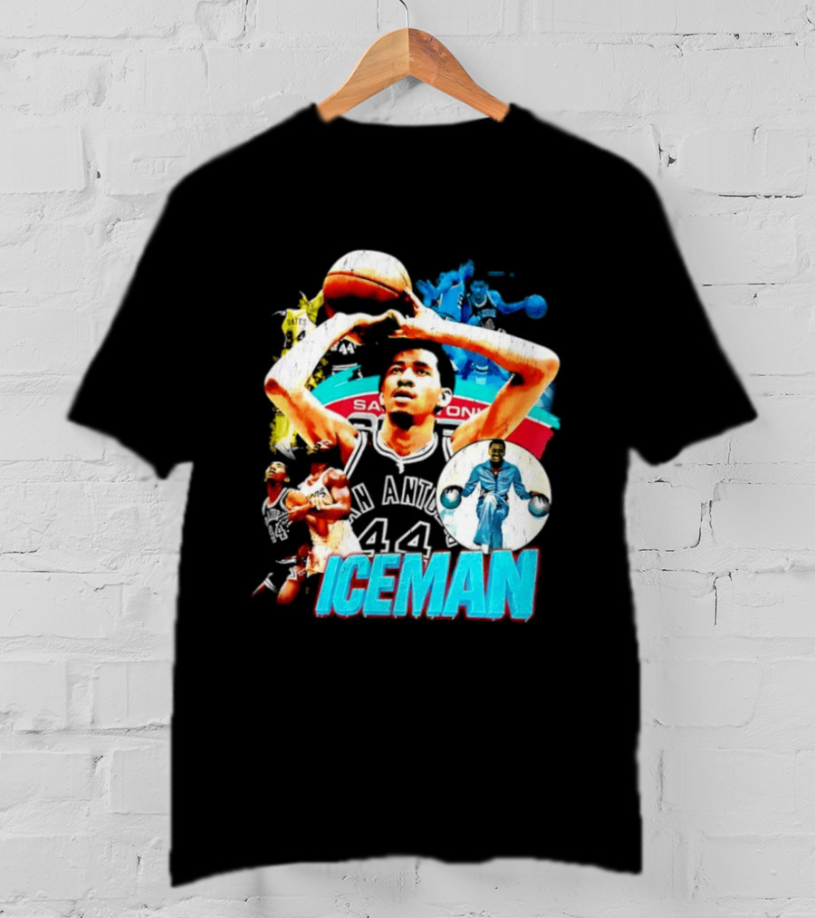 George Gervin Iceman San Antonio Spurs 44 Basketball Legend T-Shirt