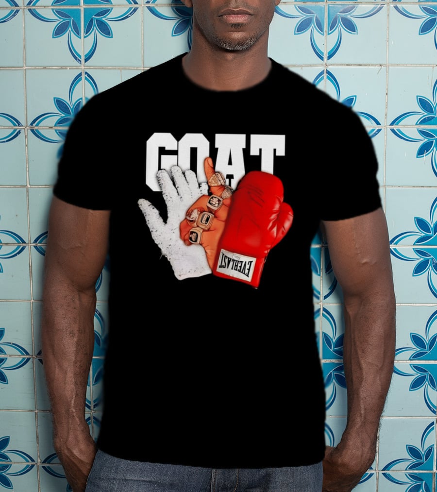 GOAT Michael Jordan Mike Tyson Chicago Bulls 23 Jackson Glove T-Shirt