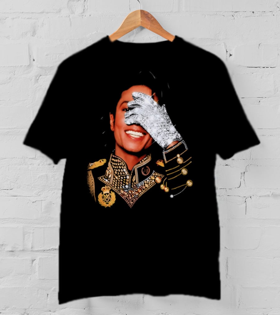 Jackson Drake Iceman King Of Pop Diamond Glove 2026 Gold Embellished Uniform T-Shirt